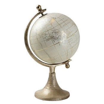 Large Decorative Globe Cream and Gold